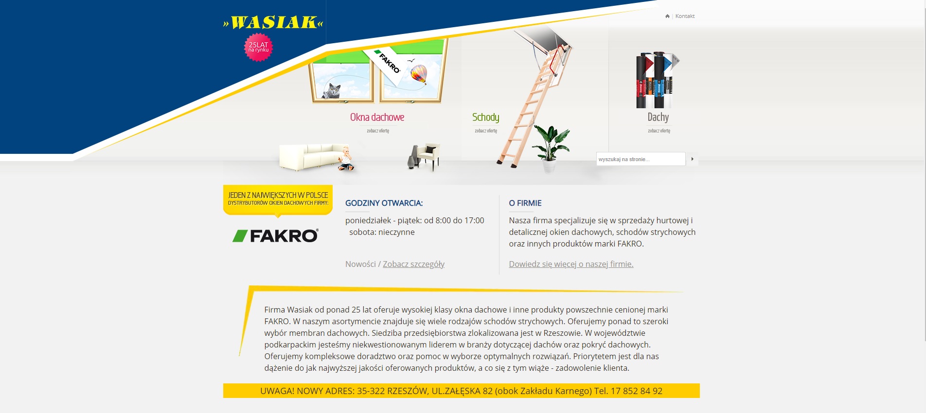 Strona www WASIATK Rzeszow okna dachowe